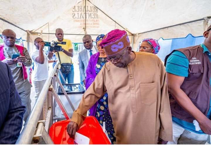 Vote Peacefully, Tinubu Says As He Casts His Vote